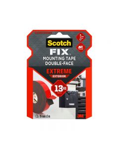 3M Scotch-FIX™ Double-Sided Extreme Exterior Mounting Tape PT1100-1950-P, 19 mm x 5 m, 1 Roll/Pack