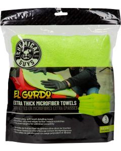 Chemical Guys Πετσετα Μικροϊνων El Gordo Extra Thick Professional Microfiber Towel, Green 3τμχ
