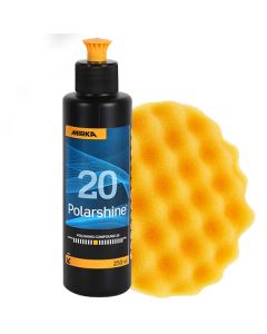 Mirka Polarshine 20 Polishing Compound Μεσαία Γυαλιστική αλοιφή 250 ml  + URBAN HONEY HILLS Buffing Pad Κίτρινο Μεσαίο Σφουγγάρι velcro 150x25 1τμχ