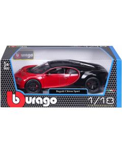 Bburago PLUS Bugatti Chiron red 1/18