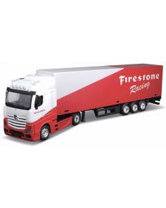 Bburago 1/43 Hauler Trailer Mercedes Firestone 