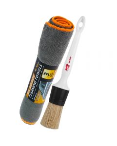 SOFT 99 Βουρτσάκι Interior detailing 20'' + Mr Kleen Πανάκια Μικροΐνας Σετ 3τμχ 30x40cm