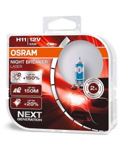 OSRAM H11 NIGHT BREAKER LASER NEXT GENERATION +150% 12V 55W 