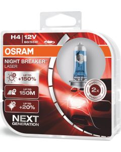 OSRAM NIGHT BREAKER LASER H4 60/55W +150% 2TMX
