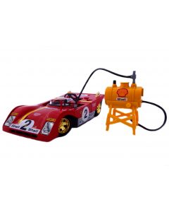 MAISTO FERRARI CLASSICO SHELL 1972 312 P 1/18 & FUEL RACING PUMP MARIO ANDRETTI BOXED