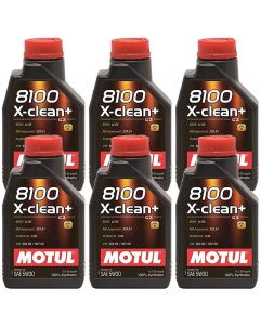 ΛΑΔΙ ΑΥΤΟΚΙΝΗΤΟΥ MOTUL 8100 X-CLEAN+ 5W30 1lt 100% Συνθετικά (6 Pack)