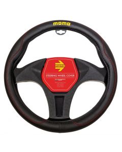 Momo Κάλυμμα Τιμονιού Μαύρο/Κόκκινο 38-39cm 1τμχ