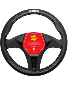 MOMO  Carbon - Red Κάλυμμα Τιμονιού 38-39cm